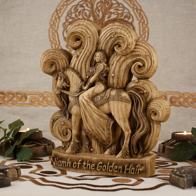 Niamh of the Golden Hair: A Captivating Celtic Goddess Statue