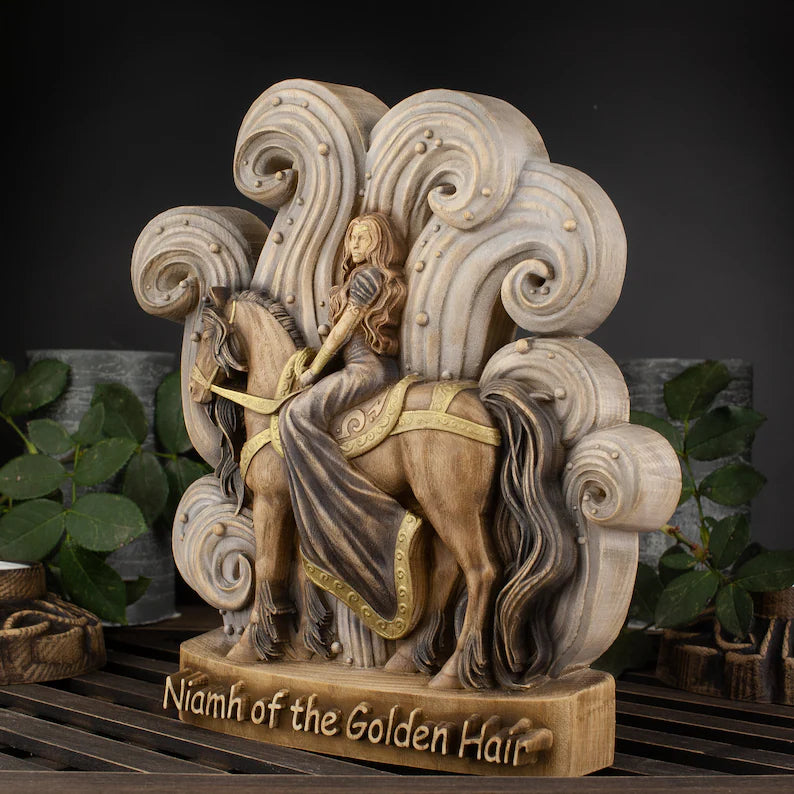Niamh of the Golden Hair: A Captivating Celtic Goddess Statue