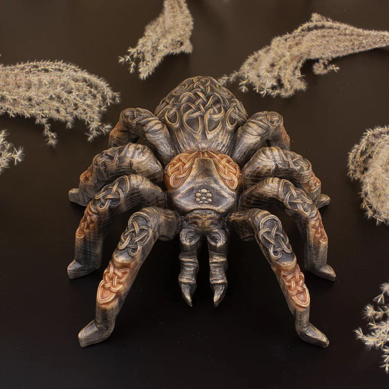 Norse Pagan Spider Sculpture: A Wooden Symbol of Myth and Magic