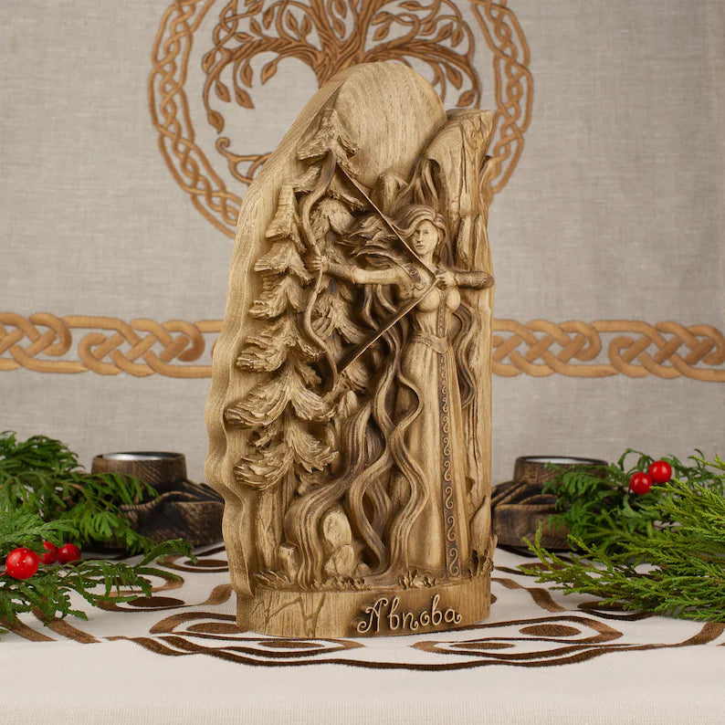 Wooden Statue of Abnoba: A Symbol of Wilderness and Nature