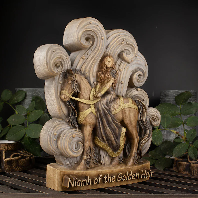 Niamh of the Golden Hair: A Captivating Celtic Goddess Statue