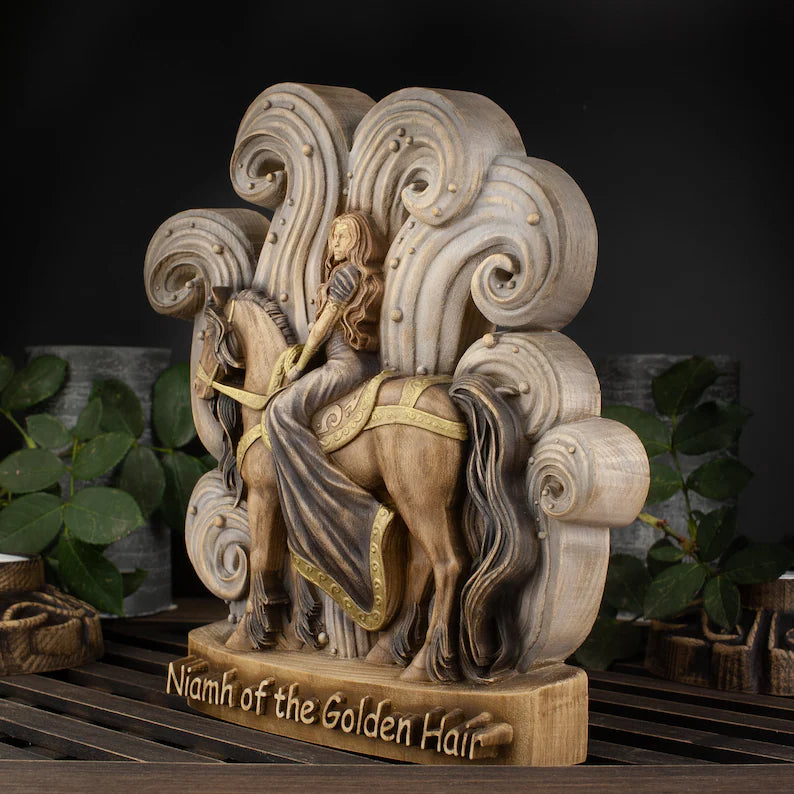 Niamh of the Golden Hair: A Captivating Celtic Goddess Statue