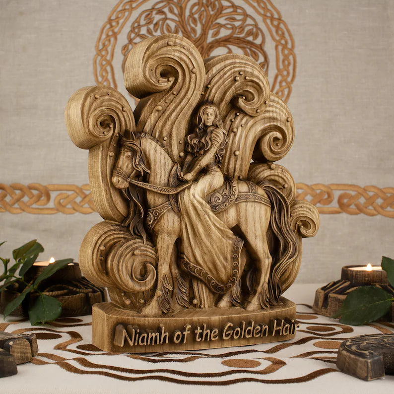 Niamh of the Golden Hair: A Captivating Celtic Goddess Statue
