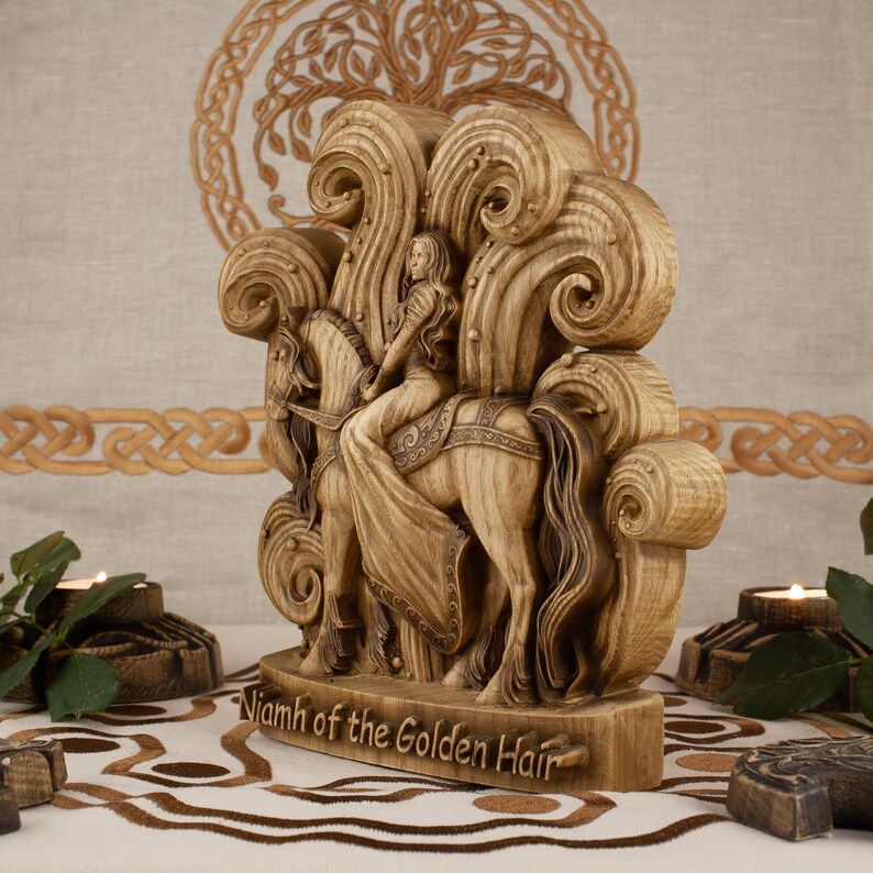 Niamh of the Golden Hair: A Captivating Celtic Goddess Statue