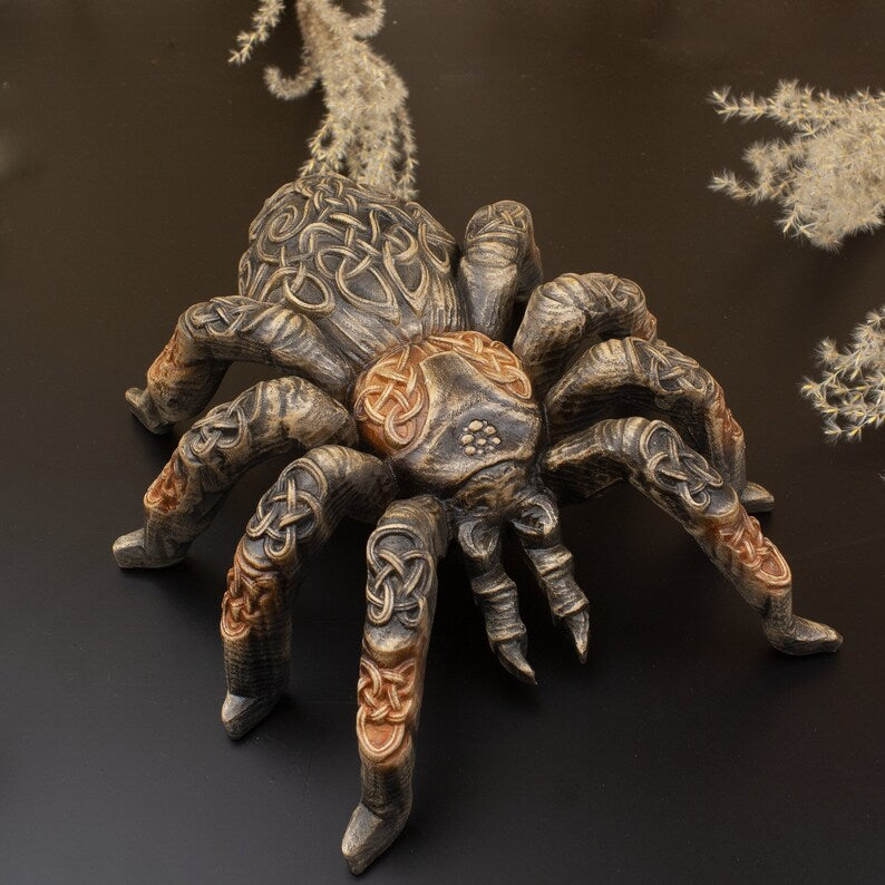 Norse Pagan Spider Sculpture: A Wooden Symbol of Myth and Magic