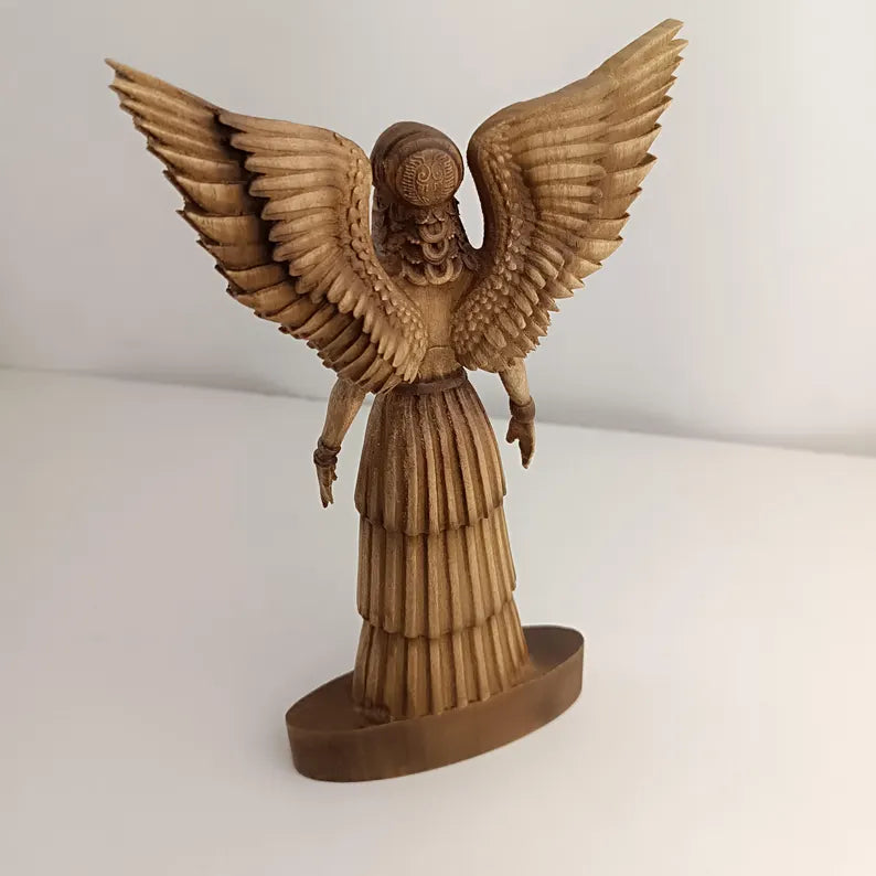 Ninhursag Wooden Statue – Sumerian Mother Goddess Altar Deco Mesopotamian Fertility Sacred Feminine Altar