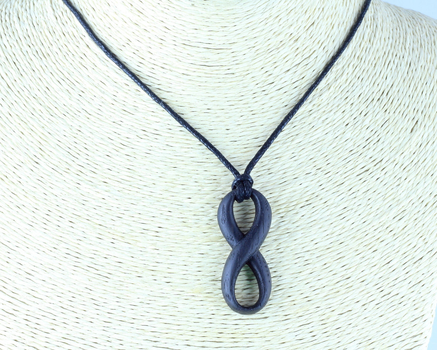 Exquisite Hand-Carved Celtic Infinity Pendant from 5000-Year-Old Irish Bog Oak