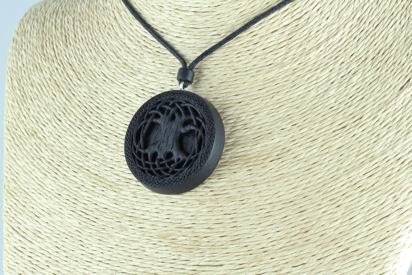 Exquisite Bog Oak Tree of Life Necklace