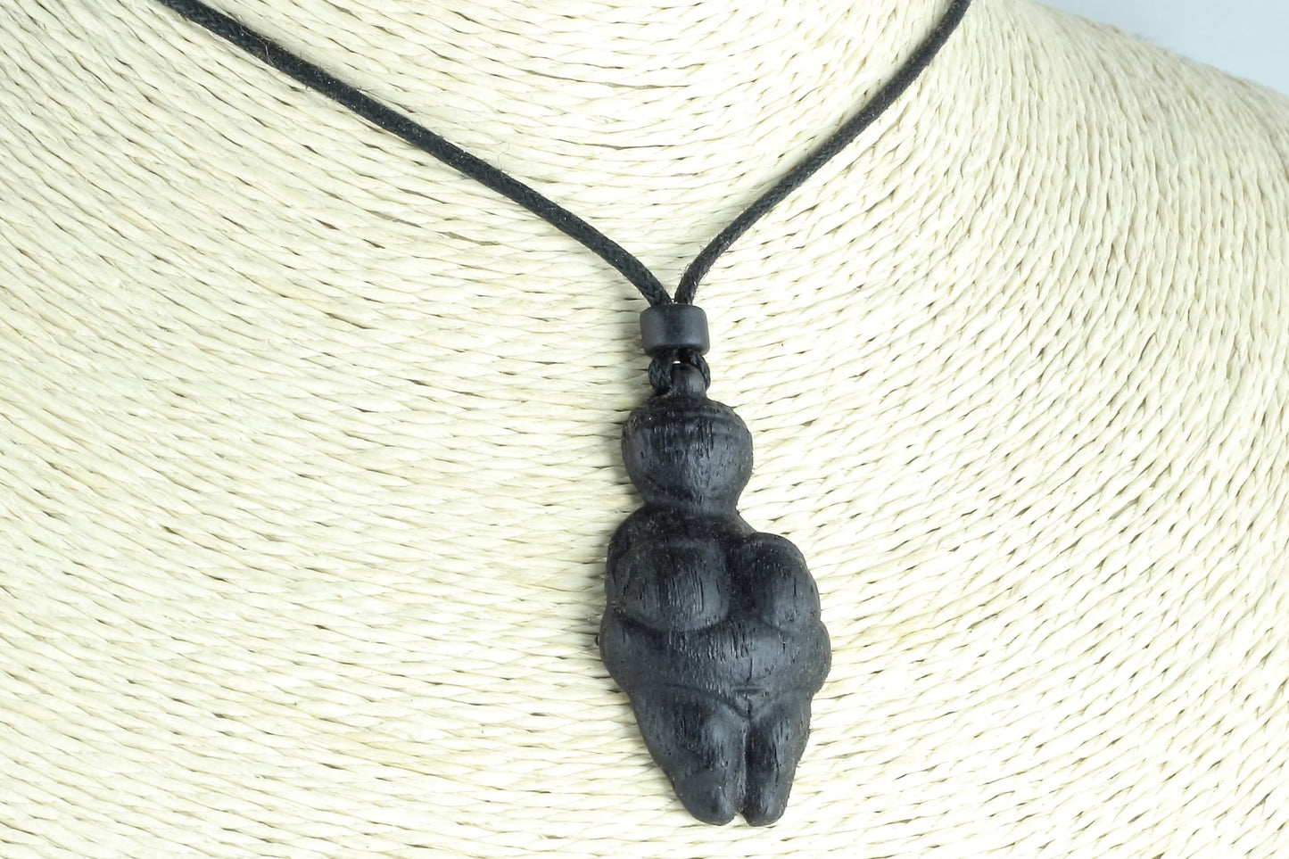 Venus of Willendorf Bog Oak Pendant