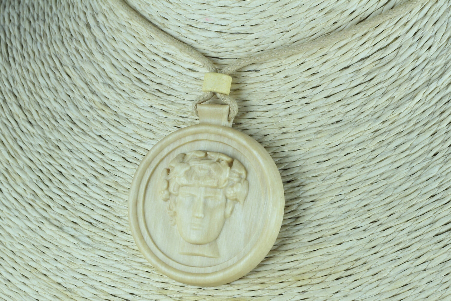 Antinous as Dionysus Wood Necklace