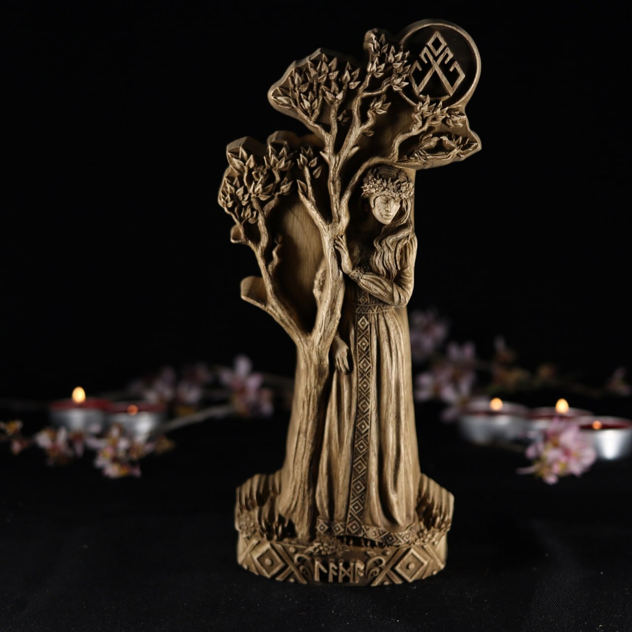 Lelya, Handcrafted Wood Sculpture for Spring and Beauty