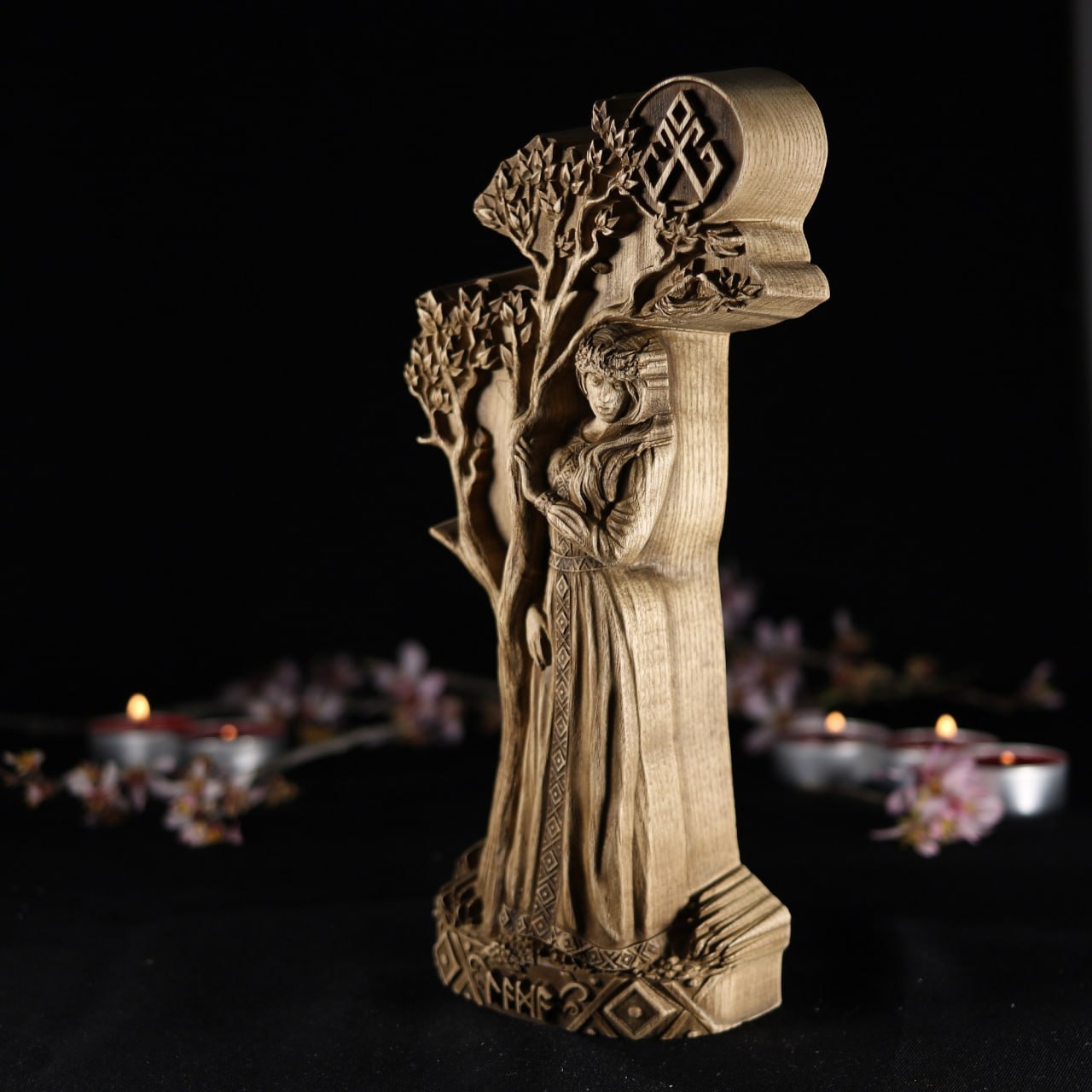 Lelya, Handcrafted Wood Sculpture for Spring and Beauty