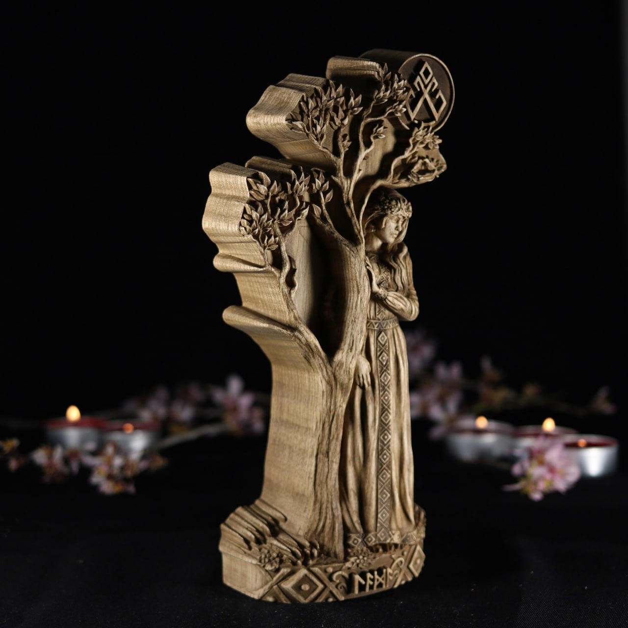 Lelya, Handcrafted Wood Sculpture for Spring and Beauty