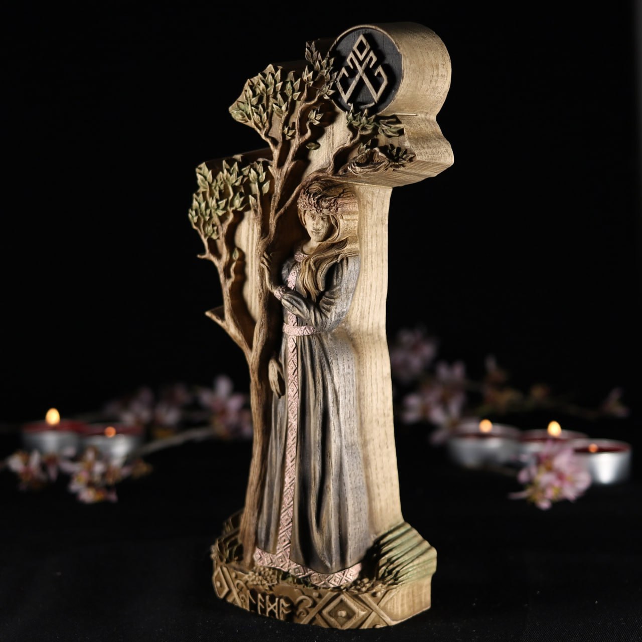 Lelya, Handcrafted Wood Sculpture for Spring and Beauty