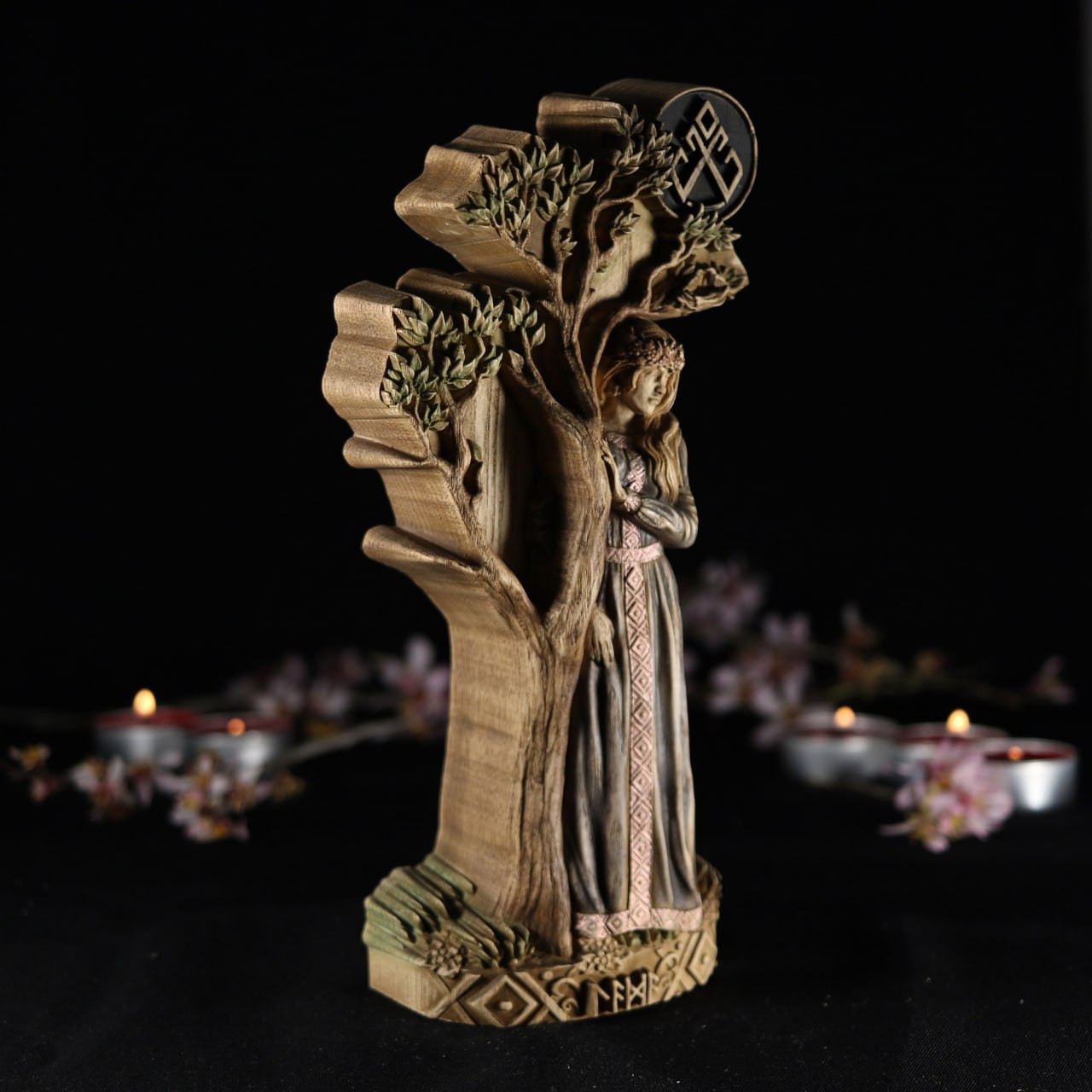 Lelya, Handcrafted Wood Sculpture for Spring and Beauty