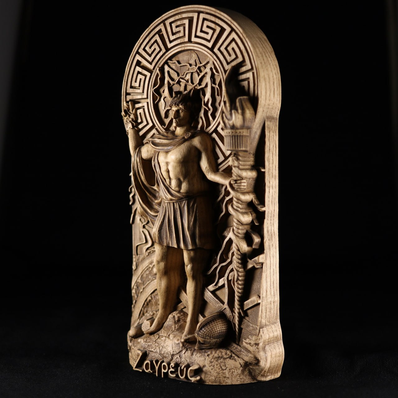 Wooden Statue Zagreus: A Mythical Carving of Ancient Greek Deity