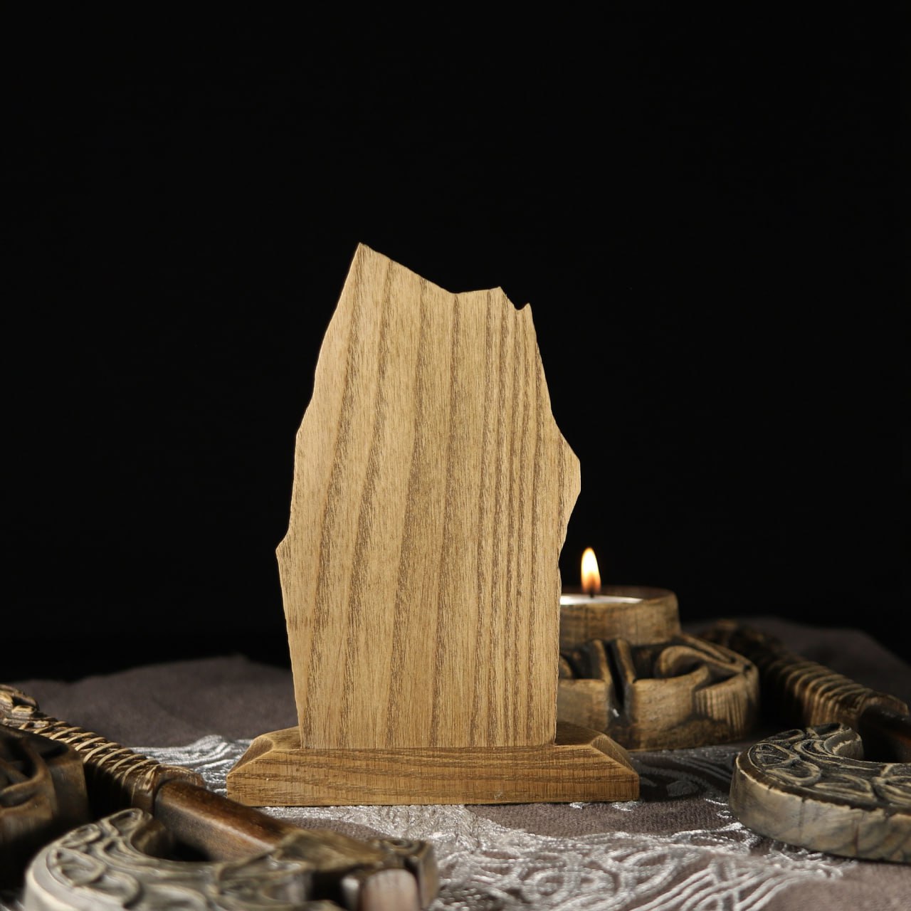 Handmade Wooden Statue Carving of Lugh, the God of Light and Crafts