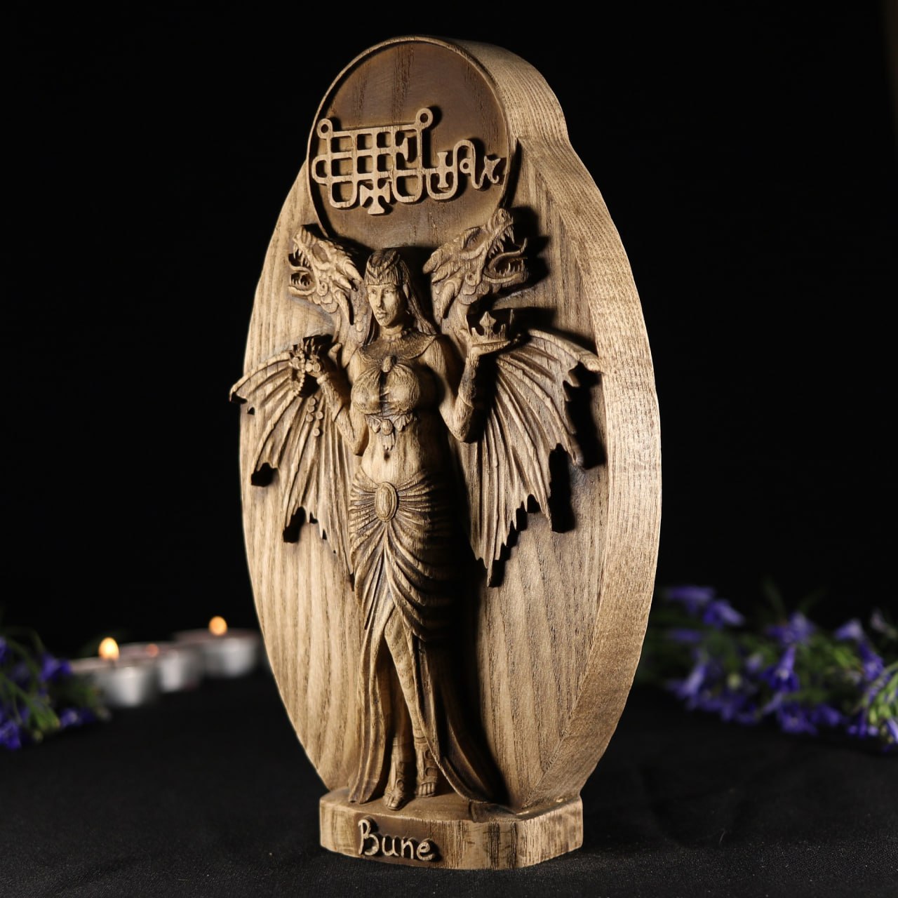 Handmade Wooden Statue Carving Bune of a Great and Powerful Duke