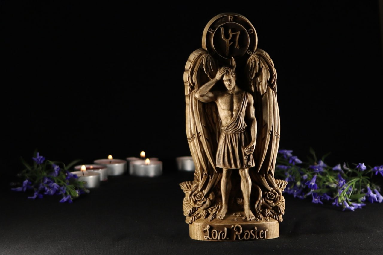 Handmade Ecological Ash Rosier Wood Statue of Sensual Delight