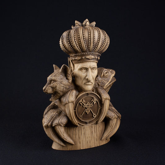 Bael, Ancient Middle Eastern God Wooden Statue - Fertility Deity Carving