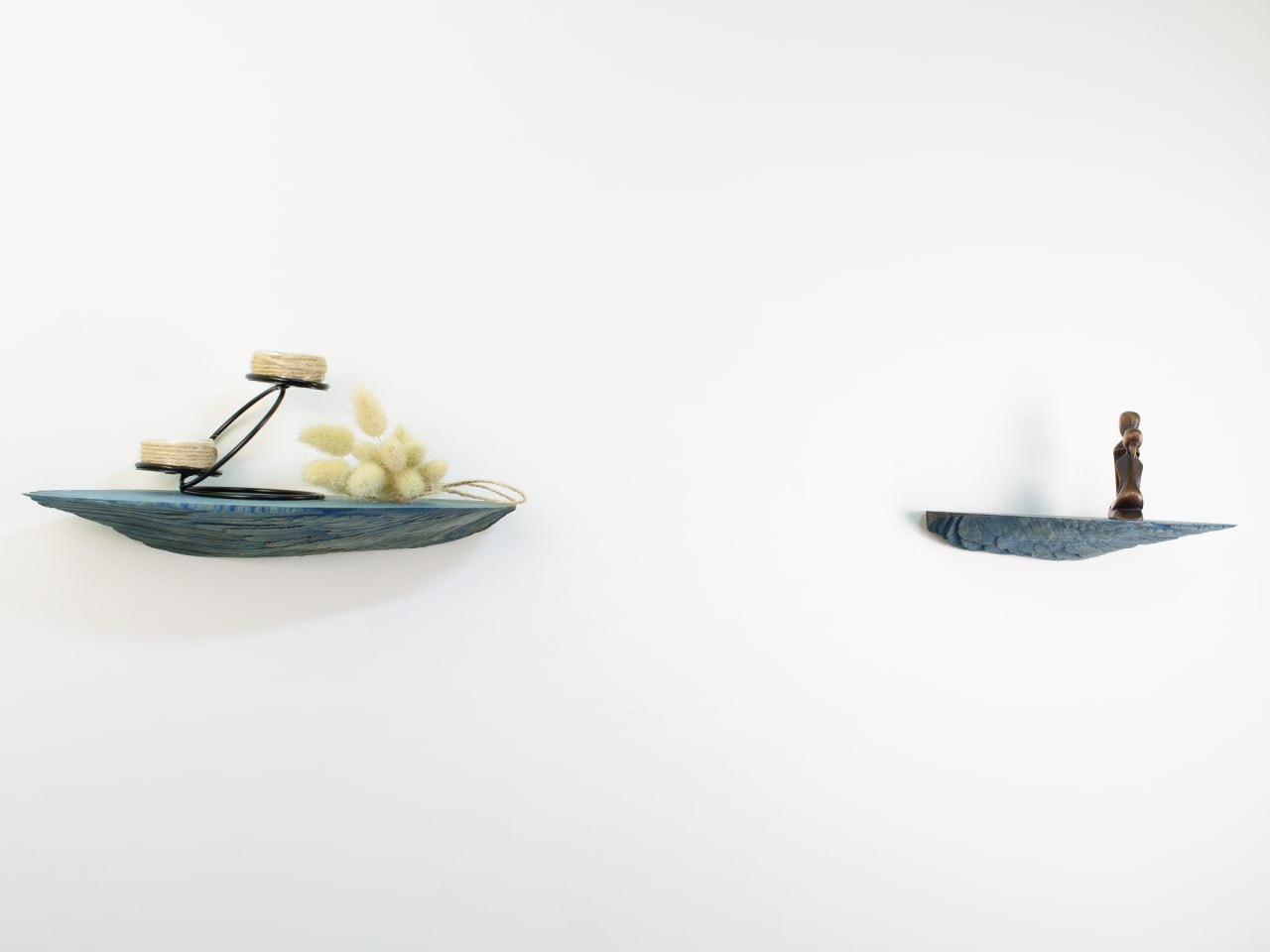 GeoCharm: Artful Hemisphere Wood Shelves for Unique Interiors