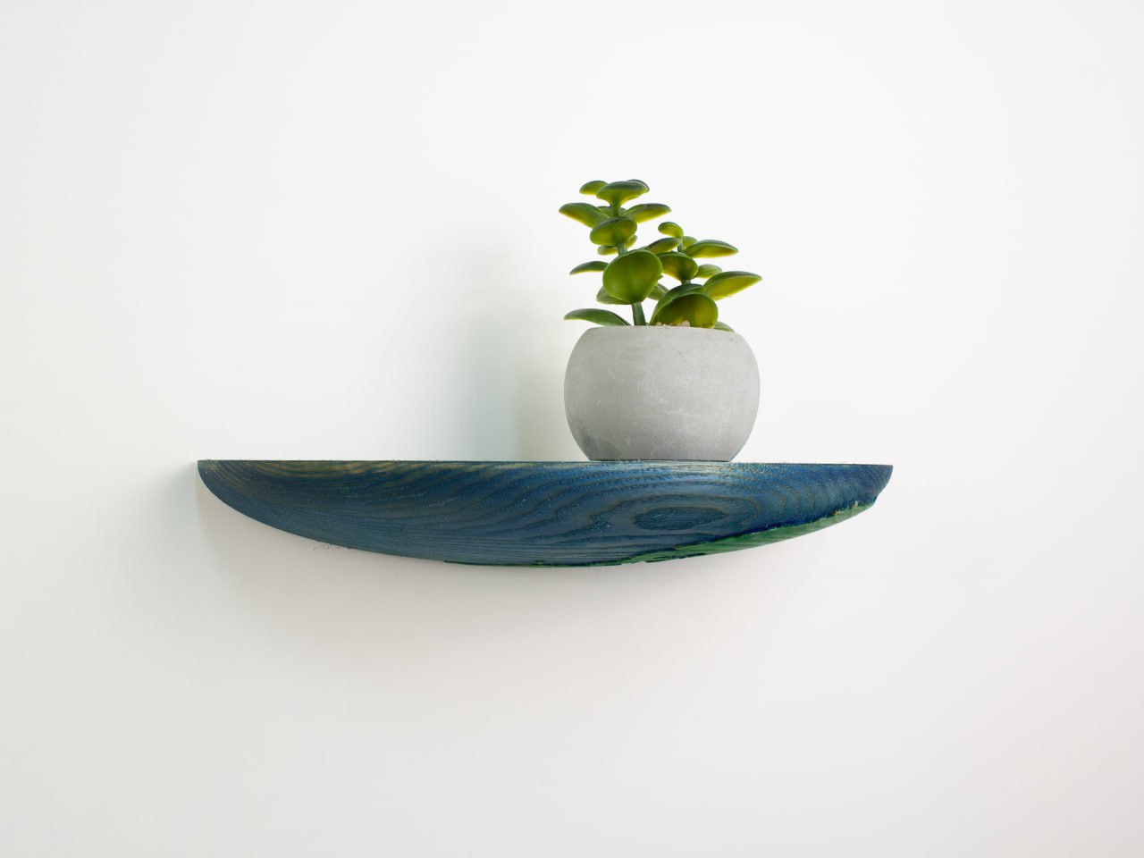 GeoCharm: Artful Hemisphere Wood Shelves for Unique Interiors