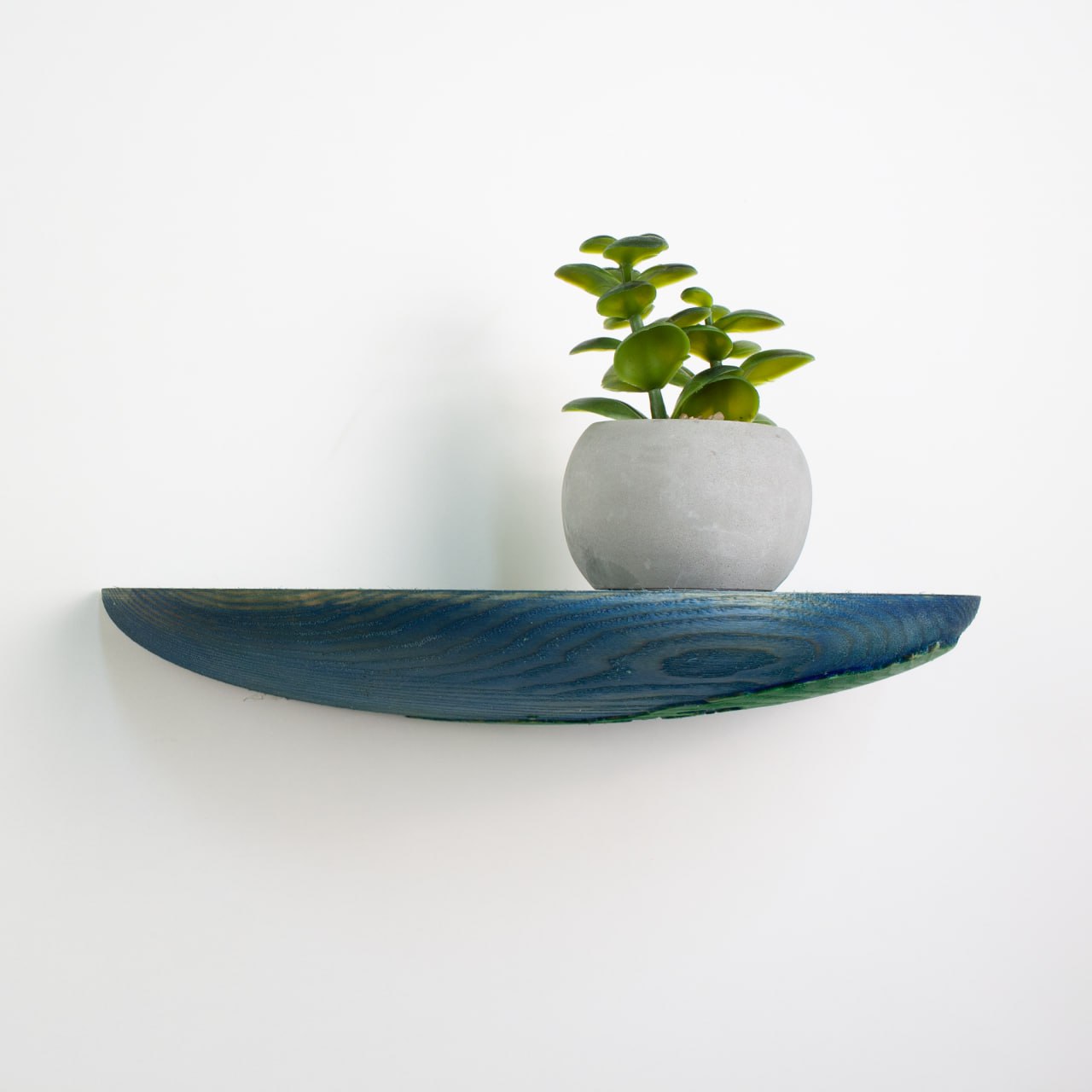 GeoCharm: Artful Hemisphere Wood Shelves for Unique Interiors
