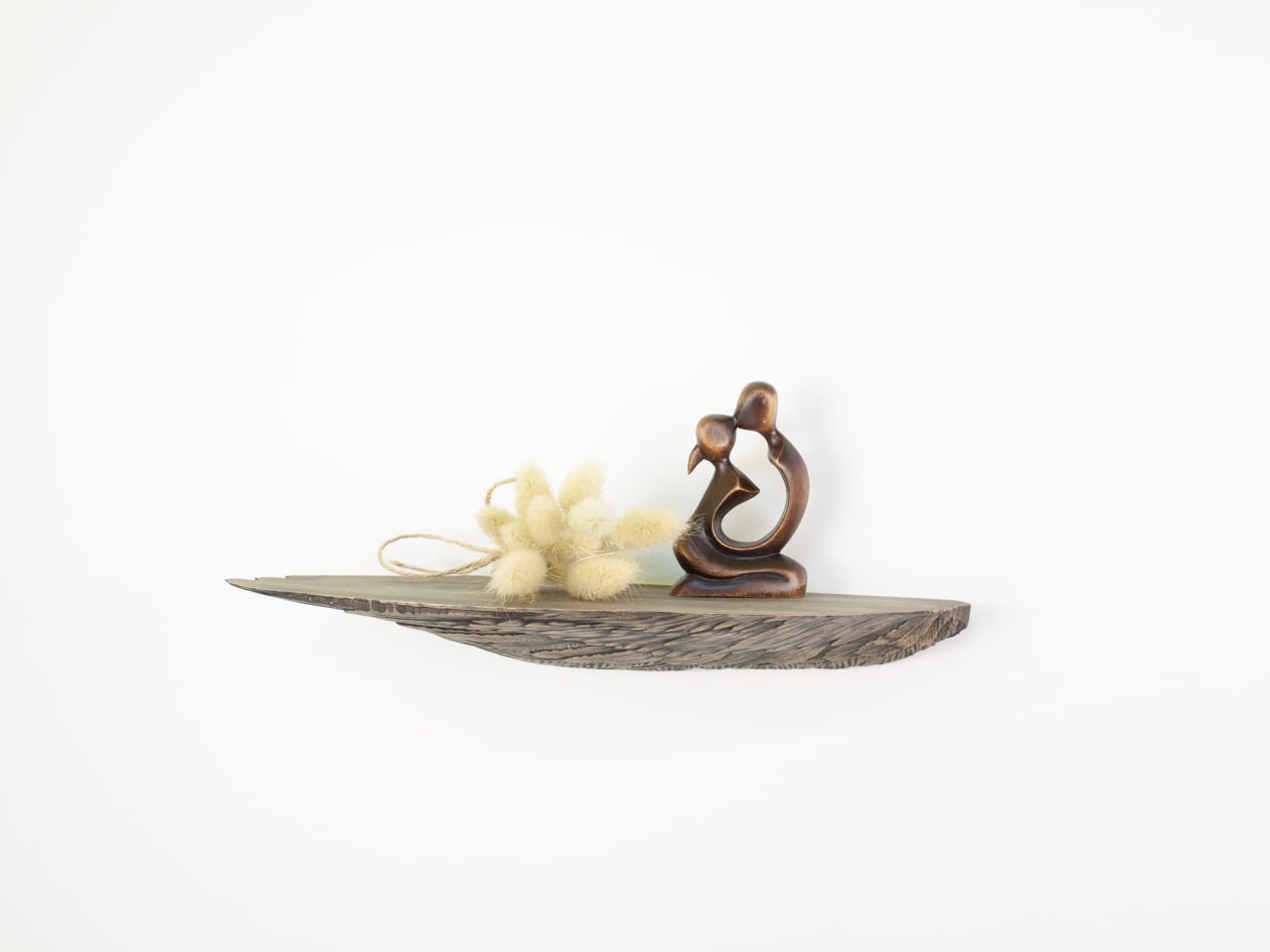 Graceful Angel Wings Wooden Shelf