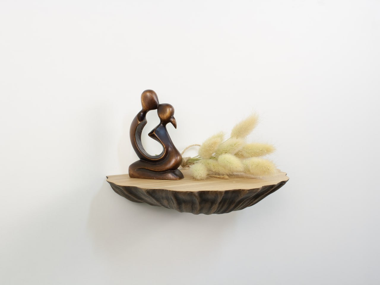 Handcrafted Floating Wood Shelf for Coastal Charm