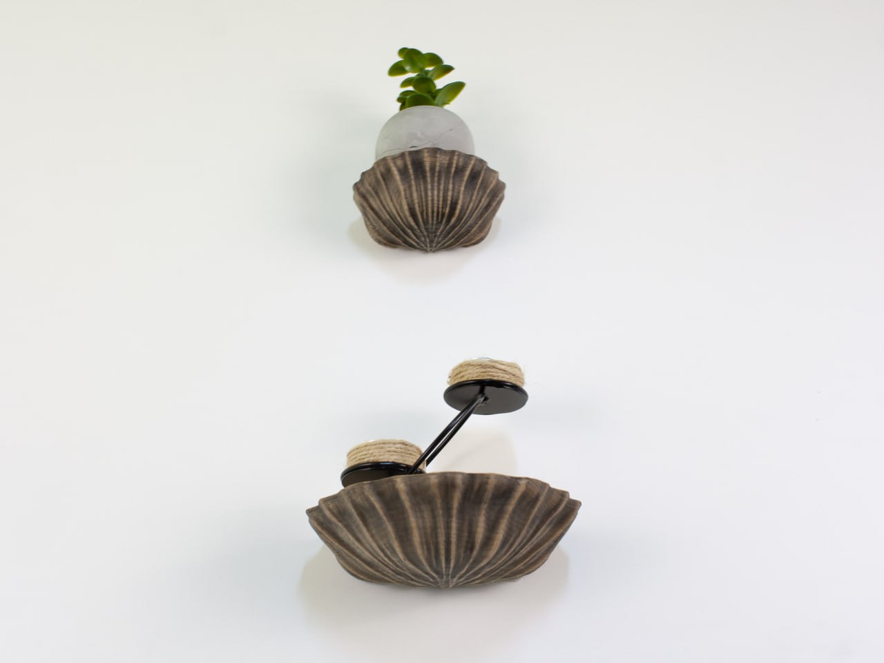 Handcrafted Floating Wood Shelf for Coastal Charm