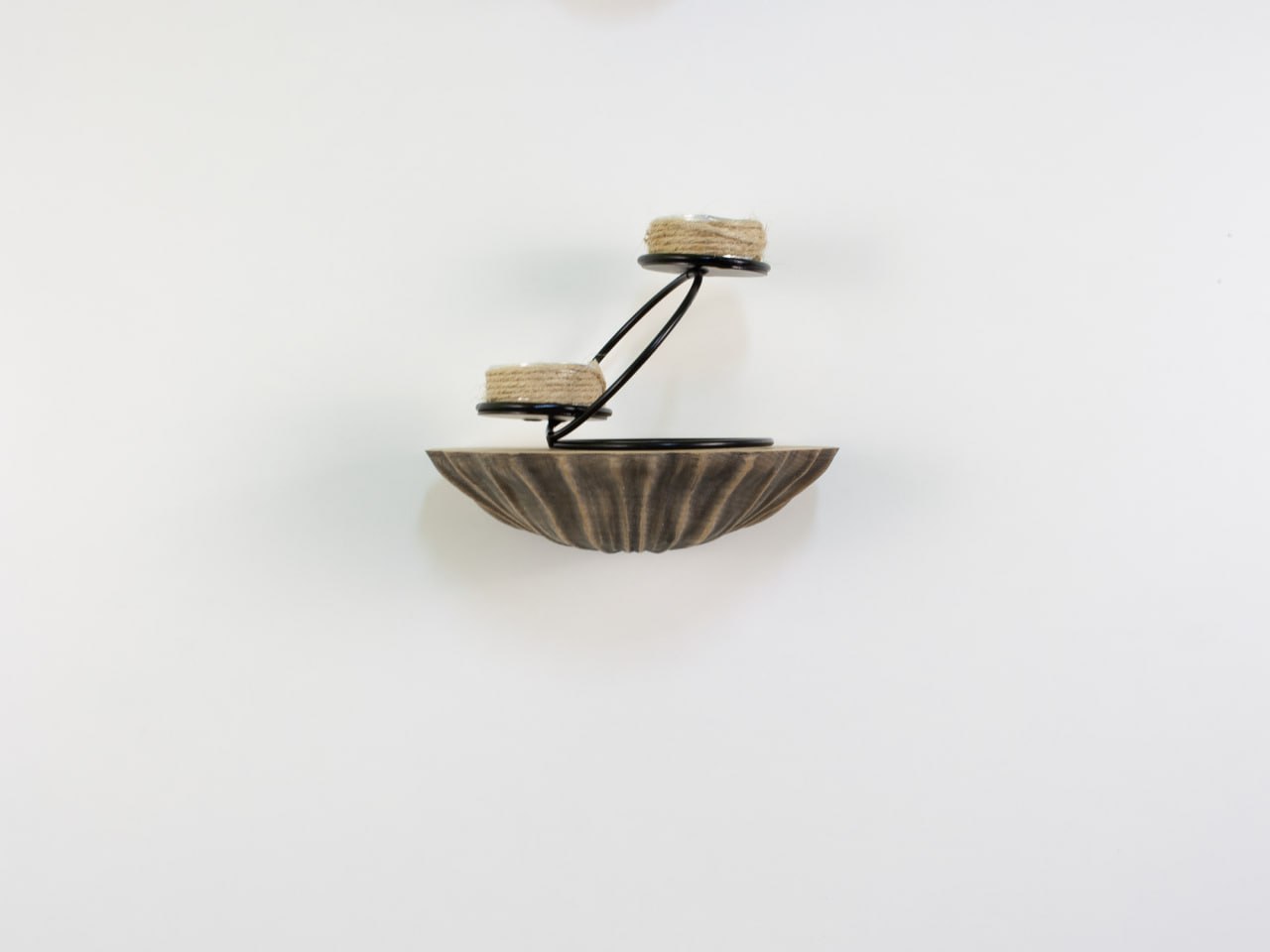 Handcrafted Floating Wood Shelf for Coastal Charm