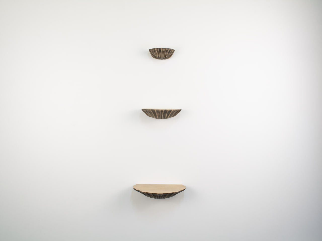 Handcrafted Floating Wood Shelf for Coastal Charm