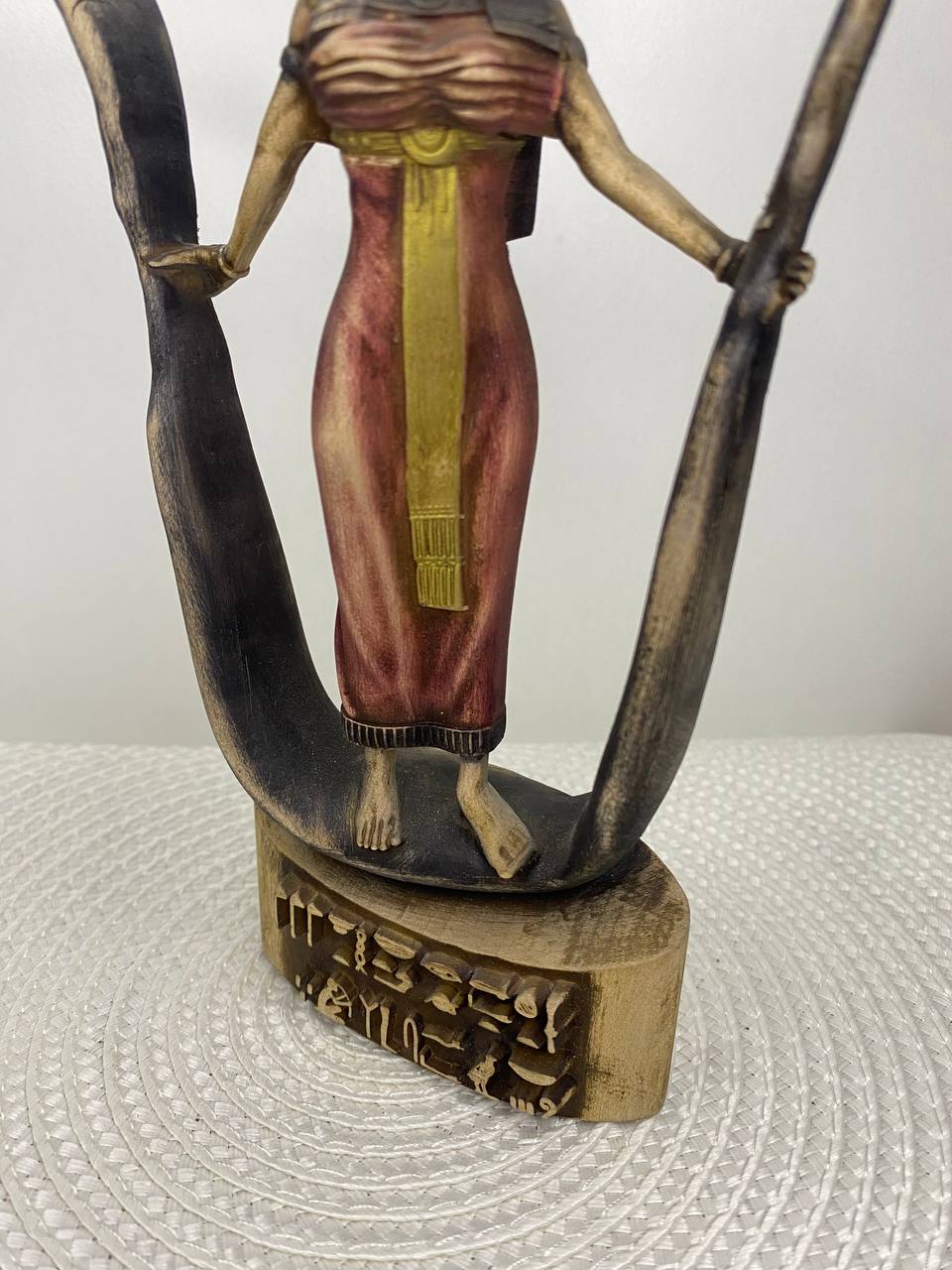 Sekhmet Statue - Wooden Egyptian Goddess Sculpture