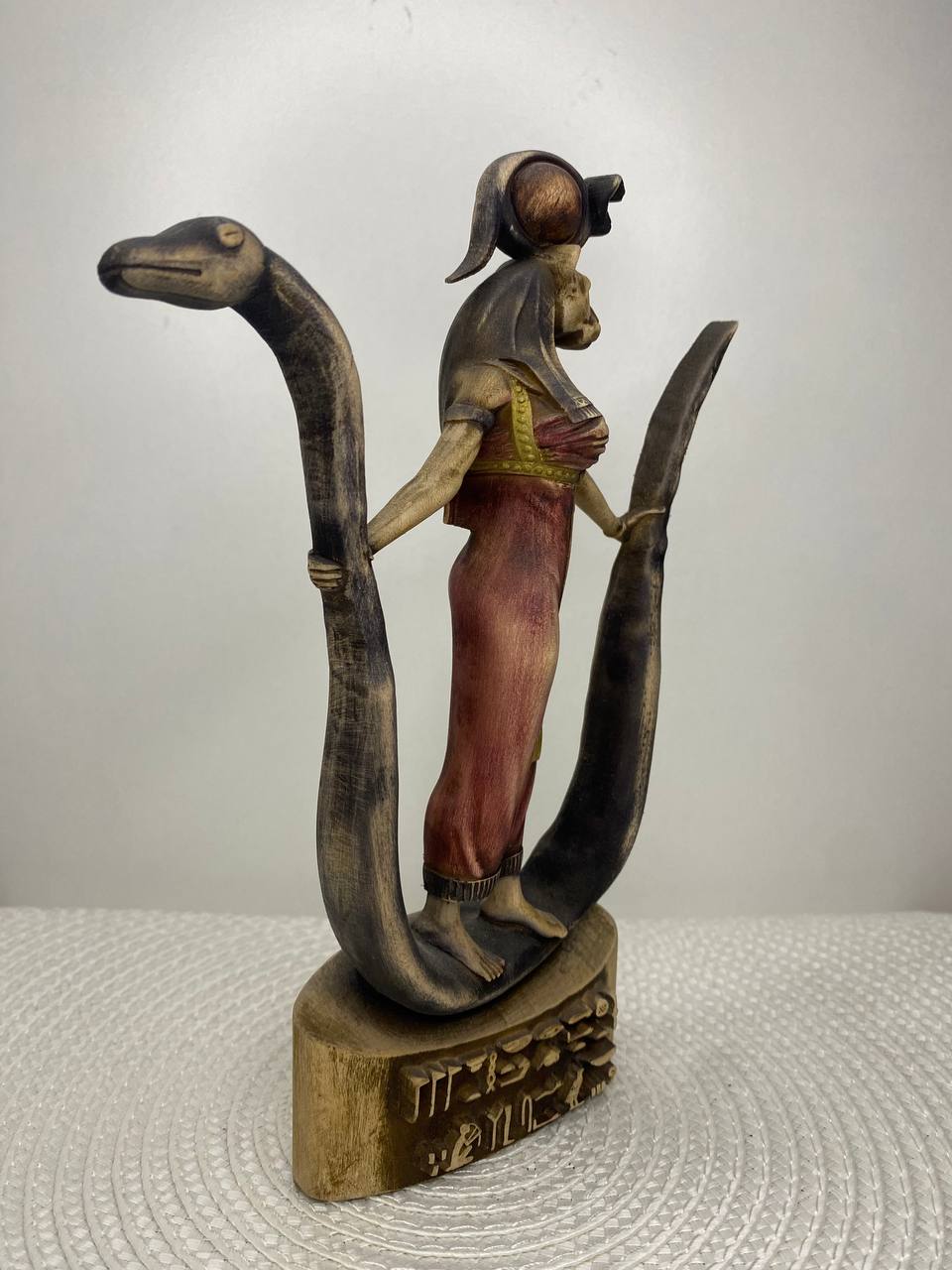 Sekhmet Statue - Wooden Egyptian Goddess Sculpture