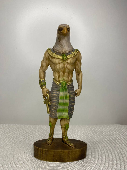 Horus Horus statue Eagle Ancient egypt Egyptian mythology Egyptian god God horus Wood figurine Home decor Woodstatue Woodcarving Decorstatue