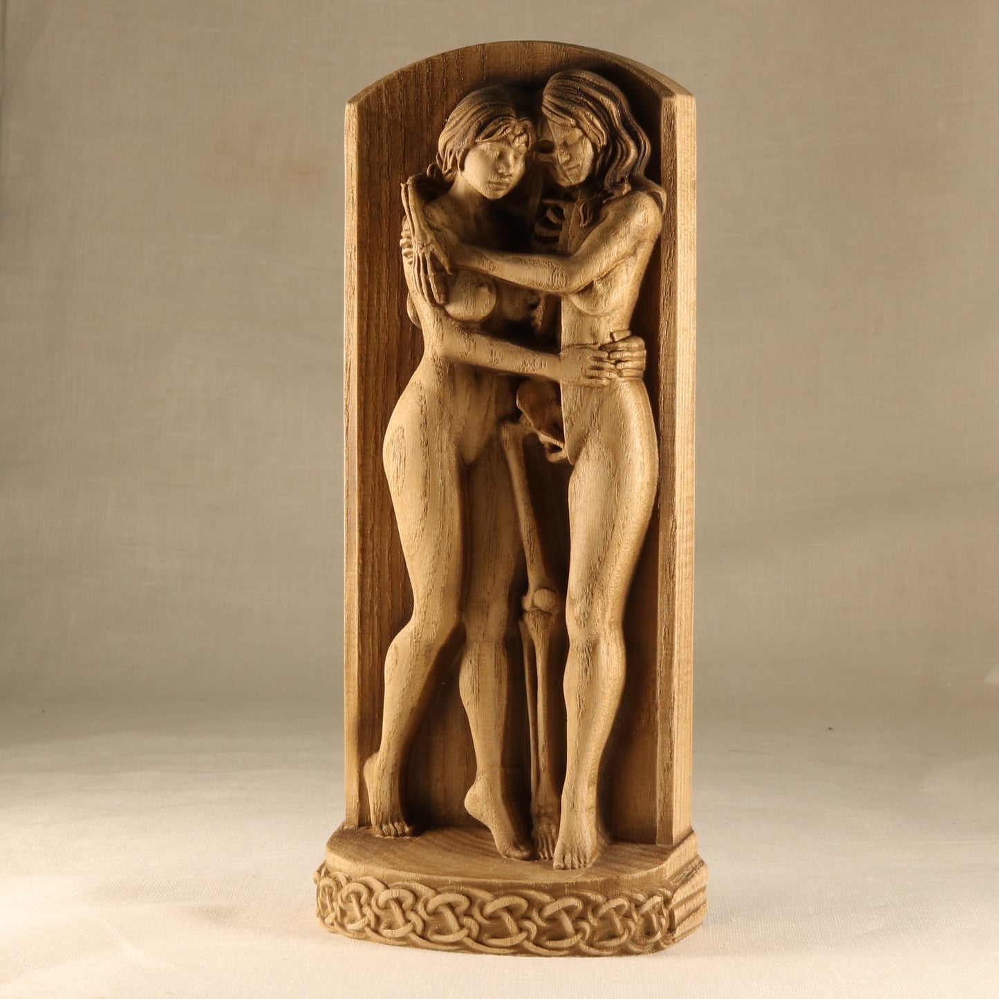 Statue of Freya and Hel, Freyja statue Goddess freya Norse hel Wooden statue Asatru