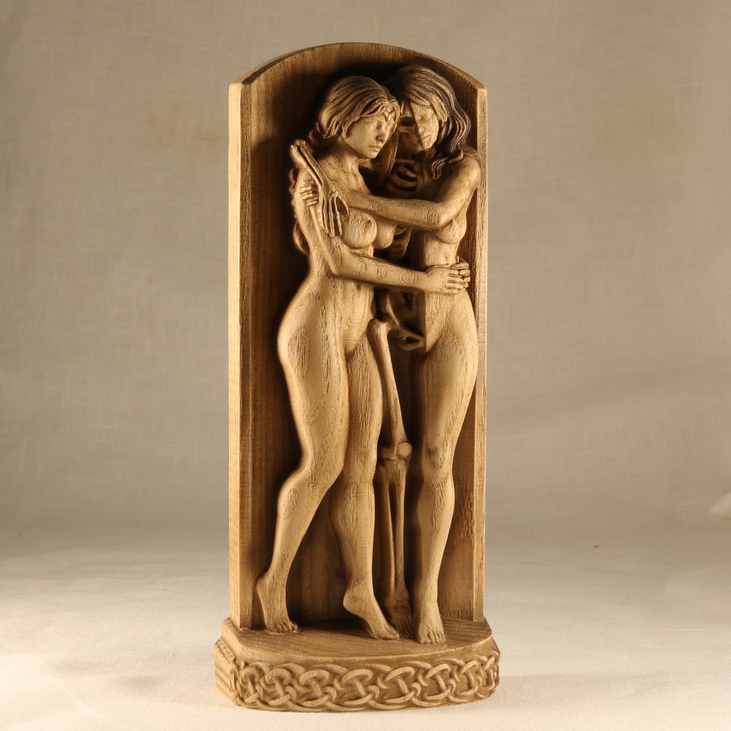 Statue of Freya and Hel, Freyja statue Goddess freya Norse hel Wooden statue Asatru