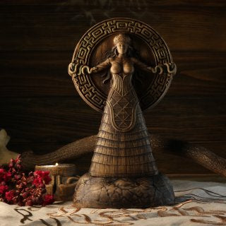 Wooden Minoan Statue - Snake Goddess Statue