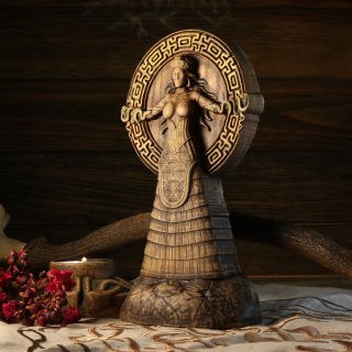 Wooden Minoan Statue - Snake Goddess Statue