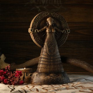 Wooden Minoan Statue - Snake Goddess Statue
