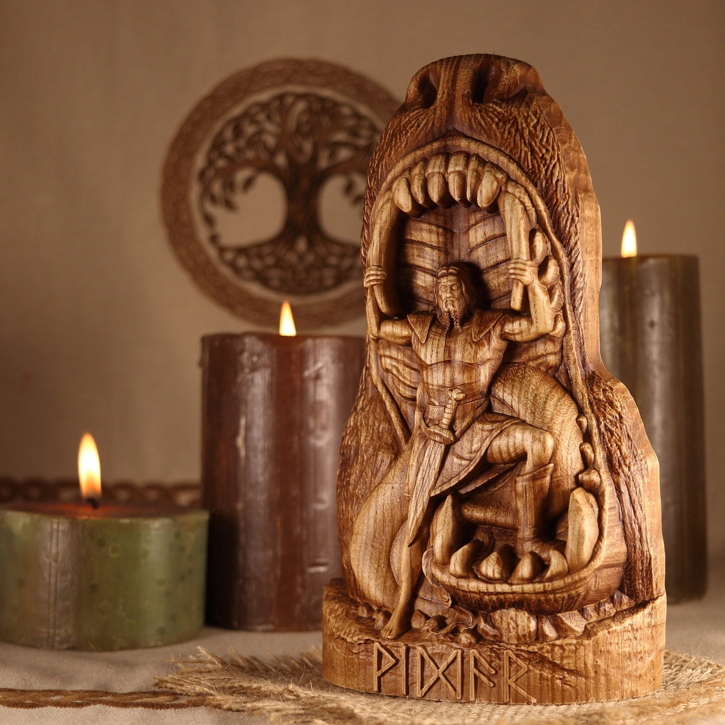 Vidar Norse Home Decor - 3D Wood Artwork