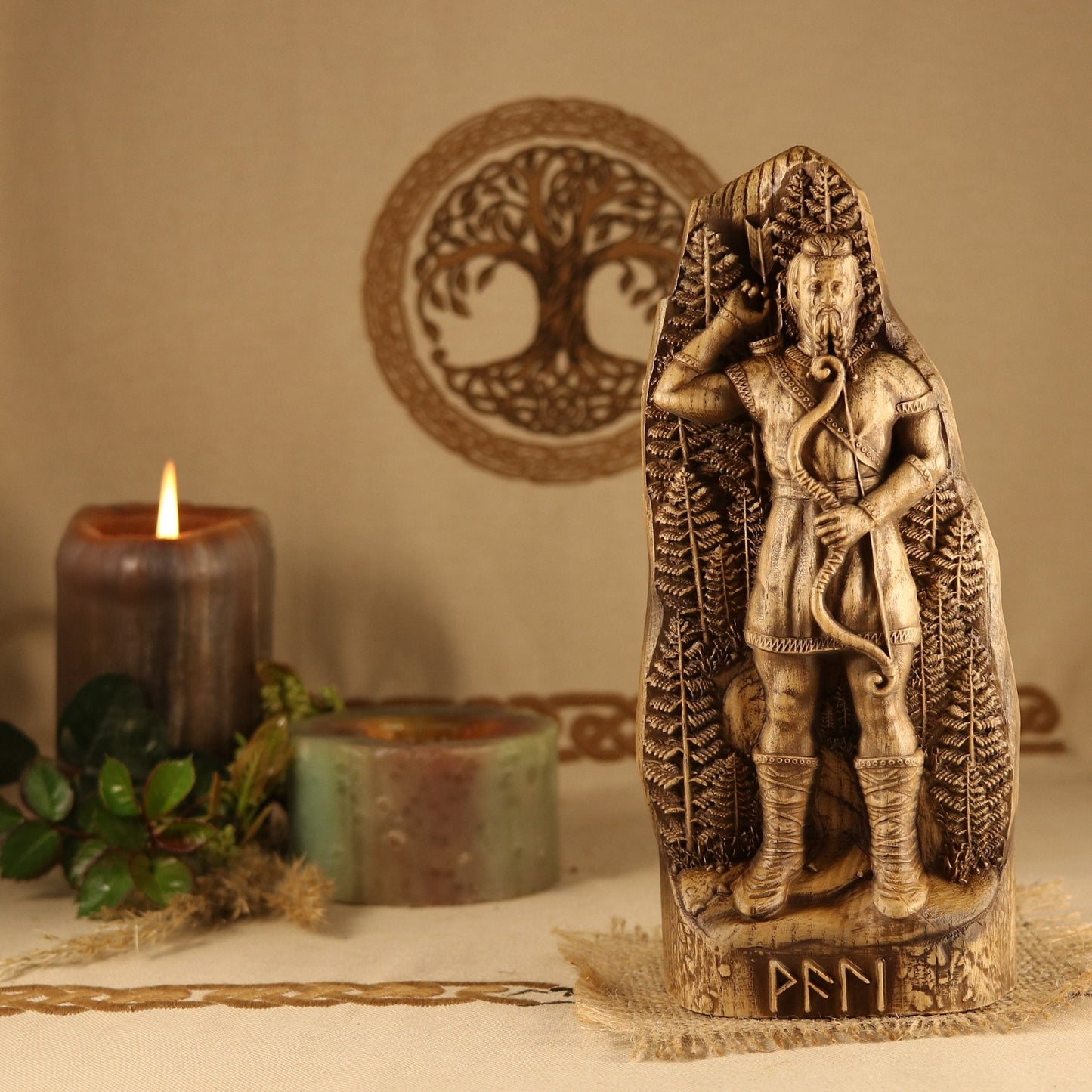 Vali Hand-carved statue Wooden statue