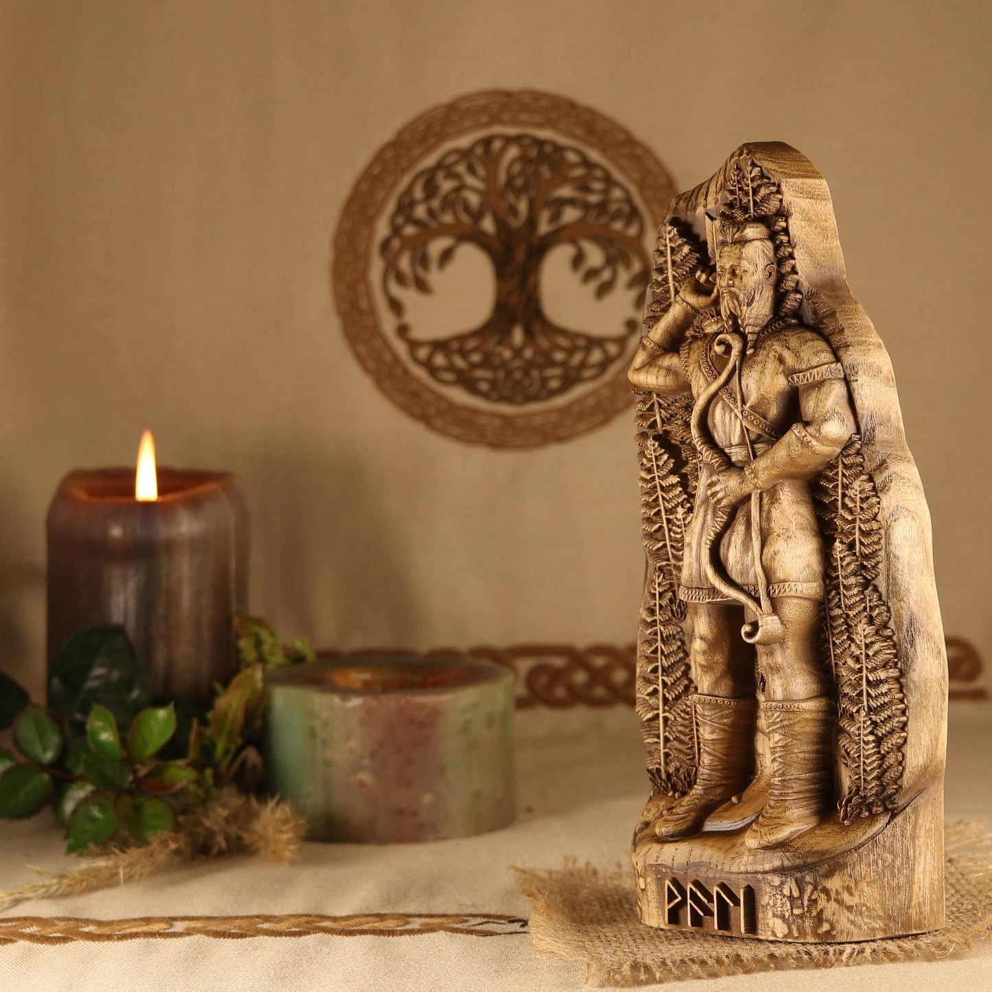 Vali Hand-carved statue Wooden statue