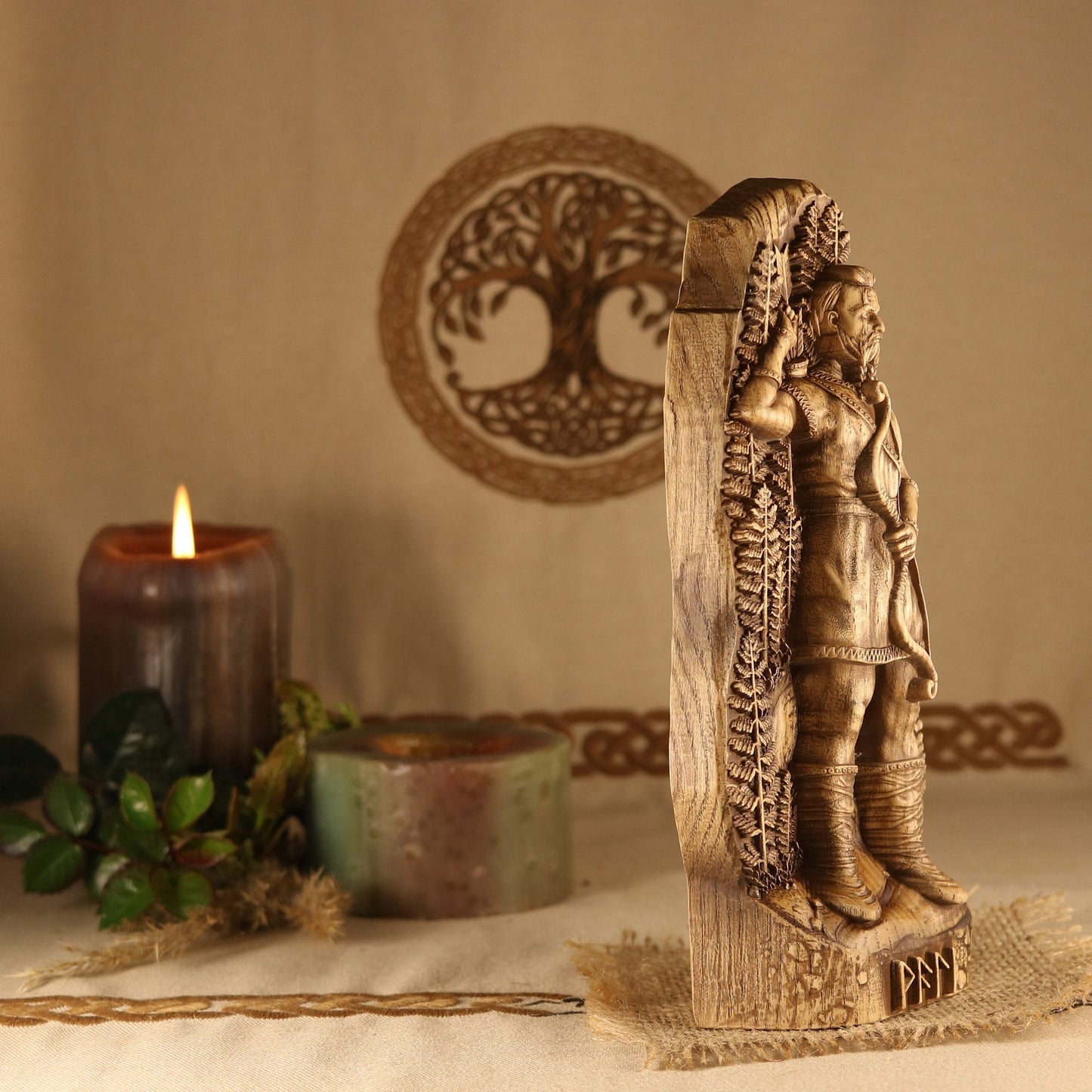 Vali Hand-carved statue Wooden statue