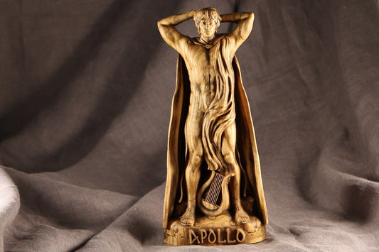 Apollo Greek God Wooden statue