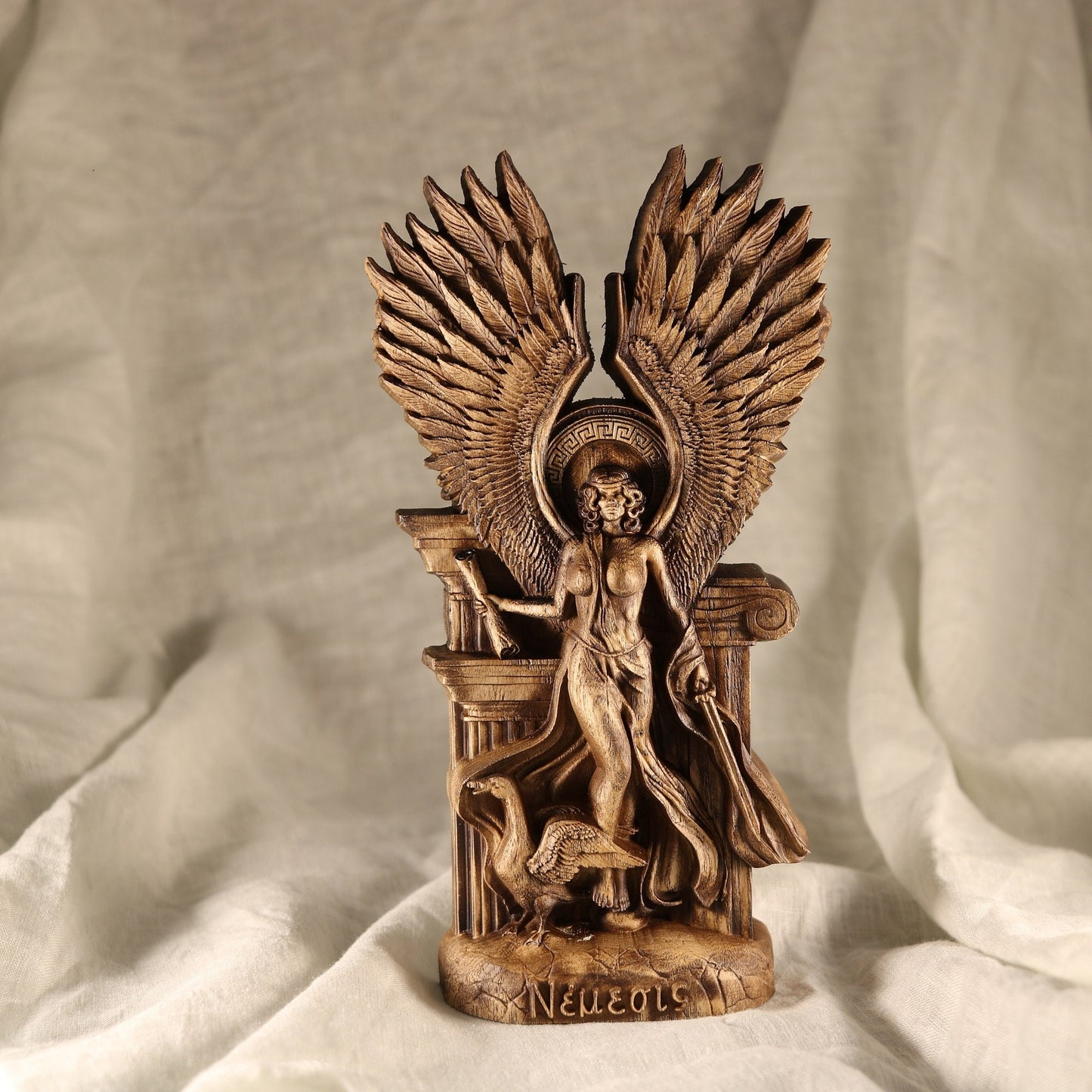 Nemesis Statue - Wooden Greek Sculpture