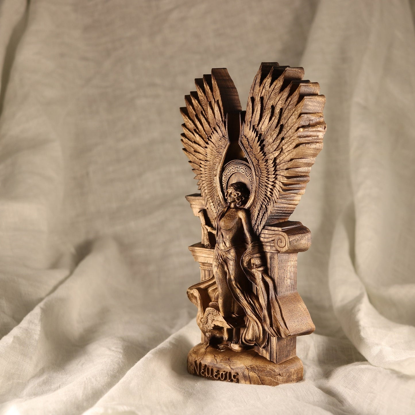 Nemesis Statue - Wooden Greek Sculpture