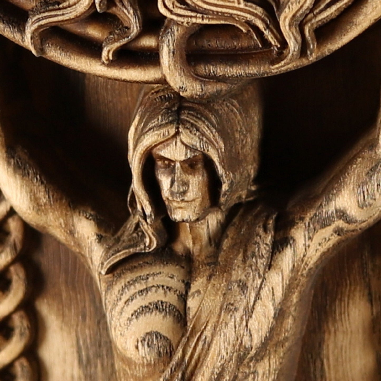 Belenos, God of Sun, Viking statue, Wooden statue