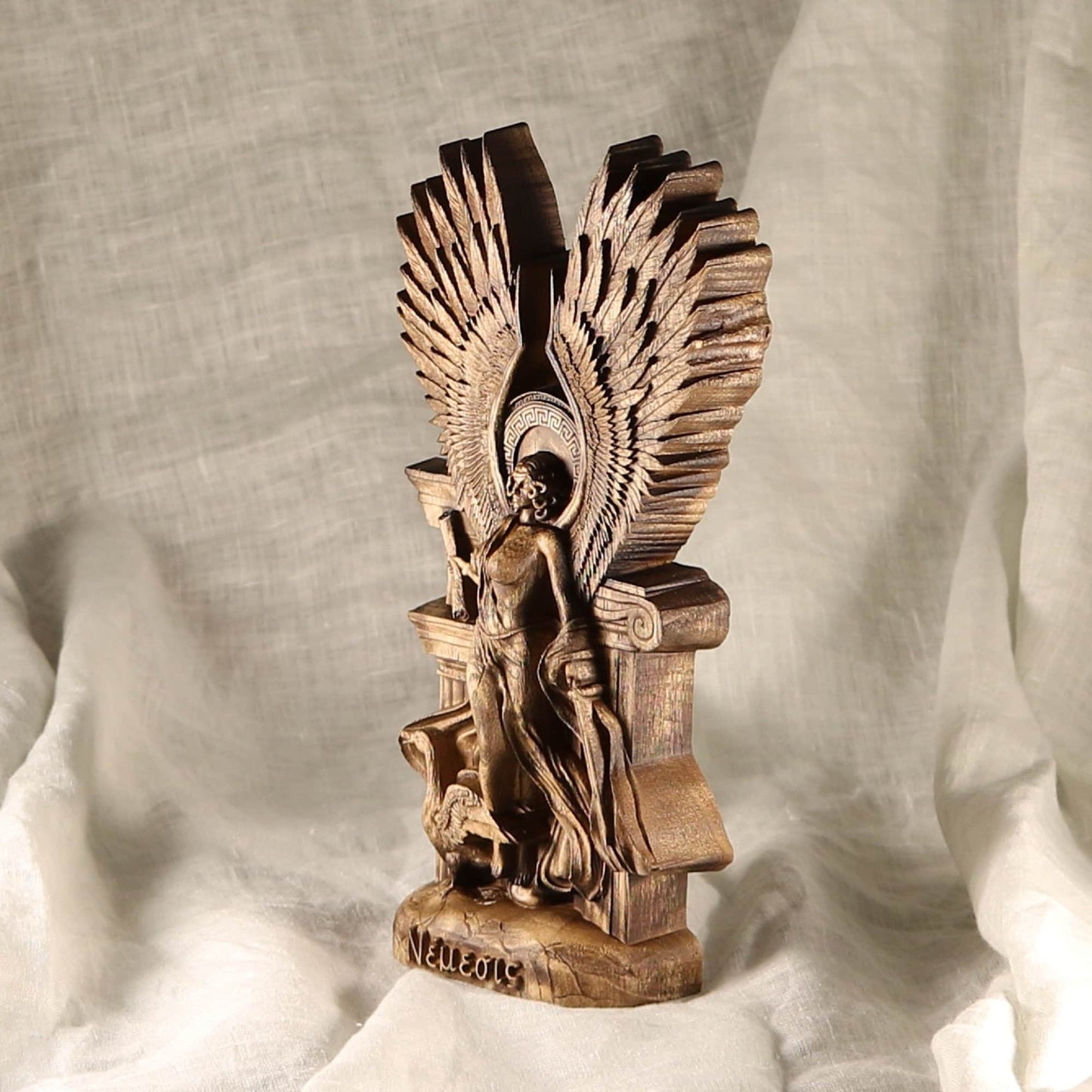 Nemesis Statue - Wooden Greek Sculpture