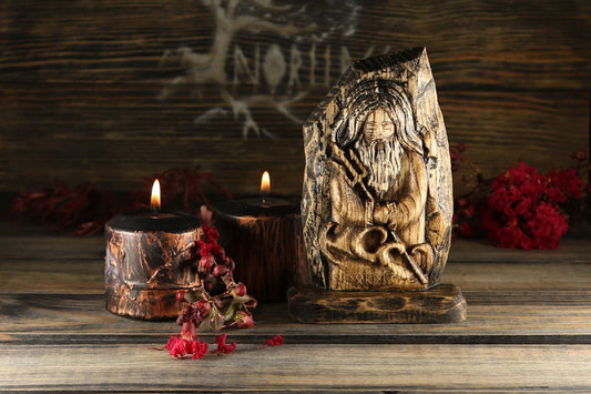 Njord Wood carving Wood norsе рagan Mini statue